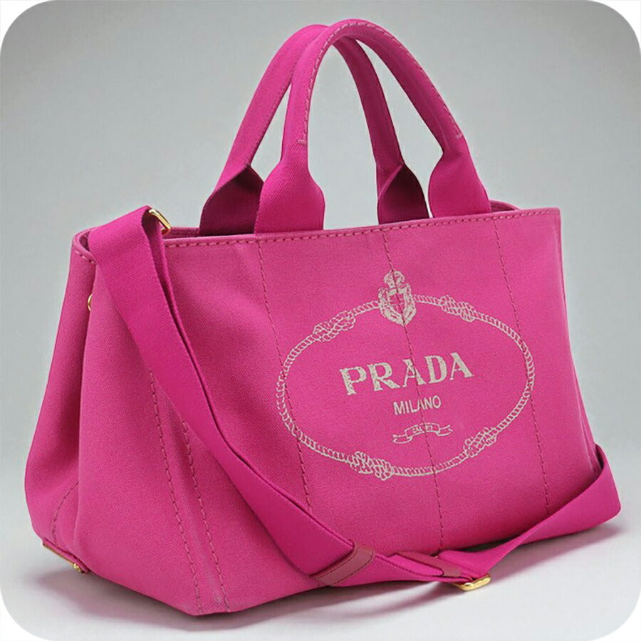 中古 プラダ トートバッグ レディース ブランド PRADA カナパ 2WAYトートバッグ BN1877 ピンク バッグ USDPR95111011