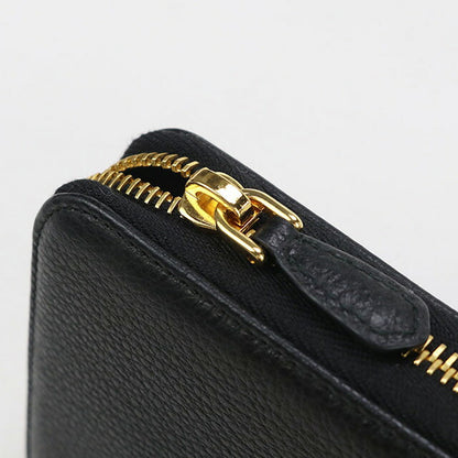 中古 プラダ 長財布ラウンドファスナー レディース ブランド PRADA ヴィッテロレザー ジップアラウンド PR95198 ブラック 財布 USDPR95198011