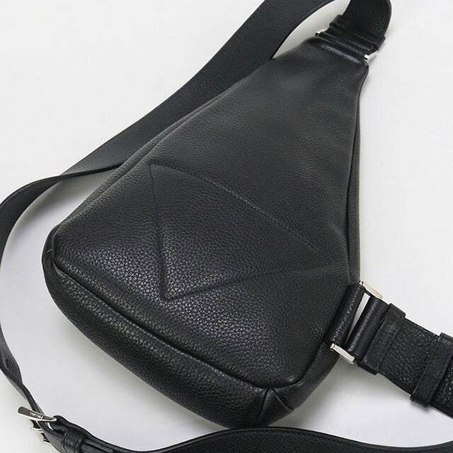 二手 Prada Body Bag 男士品牌 PRADA Vitello Dyno 皮革单肩包 PR95208 黑色包 USDPR95208011