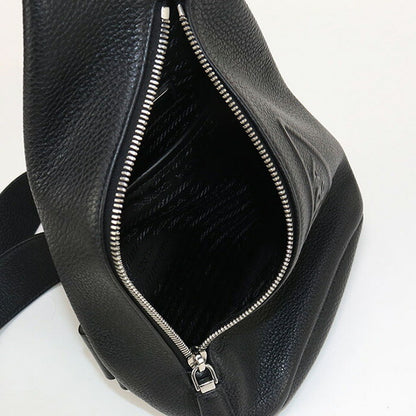 二手 Prada Body Bag 男士品牌 PRADA Vitello Dyno 皮革单肩包 PR95208 黑色包 USDPR95208011