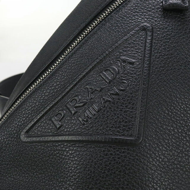 二手 Prada Body Bag 男士品牌 PRADA Vitello Dyno 皮革单肩包 PR95208 黑色包 USDPR95208011