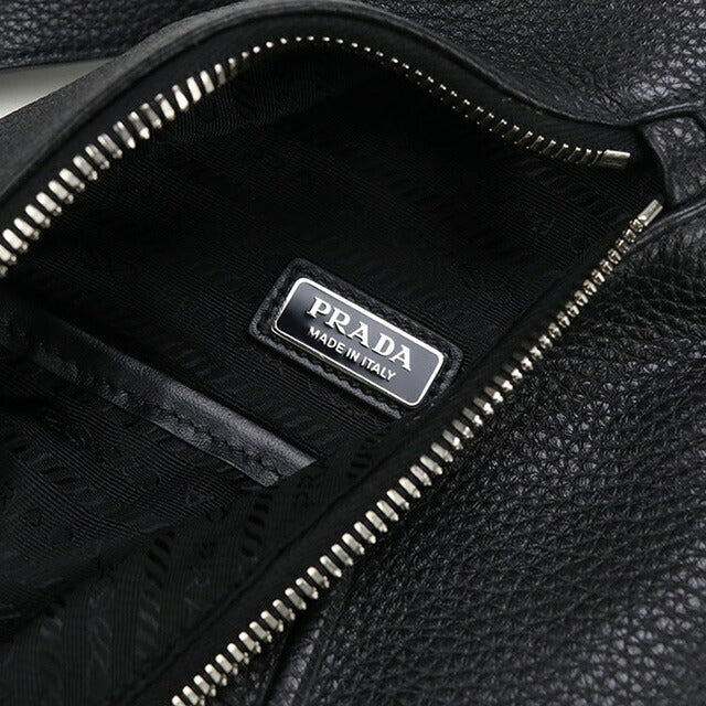 二手 Prada Body Bag 男士品牌 PRADA Vitello Dyno 皮革单肩包 PR95208 黑色包 USDPR95208011