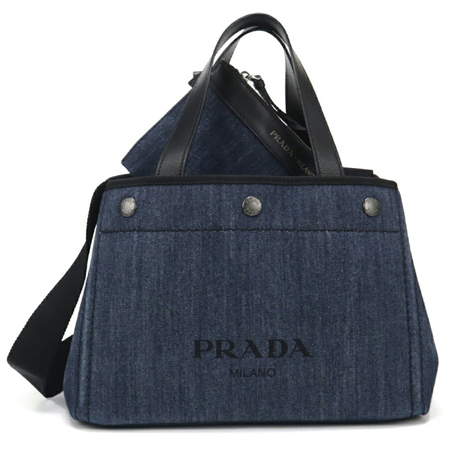 中古 プラダ トートバッグ レディース ブランド PRADA 2WAY 1BG311 2BBV FOKF5 ネイビー バッグ USDPR95223011