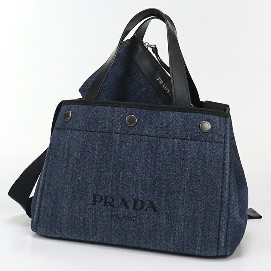 中古 プラダ トートバッグ レディース ブランド PRADA 2WAY 1BG311 2BBV FOKF5 ネイビー バッグ USDPR95223011