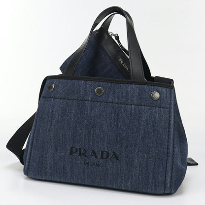 中古 プラダ トートバッグ レディース ブランド PRADA 2WAY 1BG311 2BBV FOKF5 ネイビー バッグ USDPR95223011