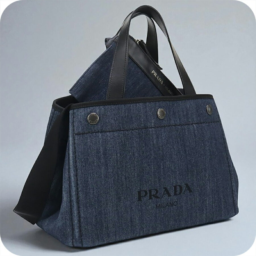 中古 プラダ トートバッグ レディース ブランド PRADA 2WAY 1BG311 2BBV FOKF5 ネイビー バッグ USDPR95223011