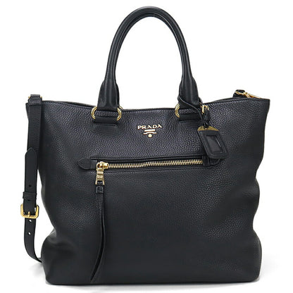中古 プラダ トートバッグ レディース ブランド PRADA 2WAY レザー BN2754 ブラック バッグ USDPR95232011