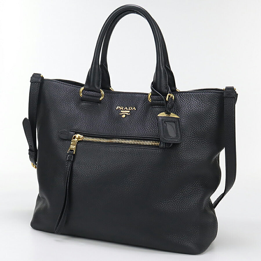 中古 プラダ トートバッグ レディース ブランド PRADA 2WAY レザー BN2754 ブラック バッグ USDPR95232011