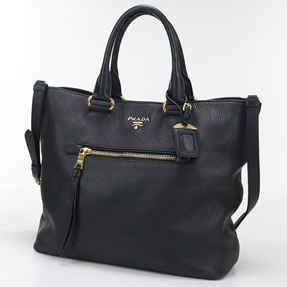 中古 プラダ トートバッグ レディース ブランド PRADA 2WAY レザー BN2754 ブラック バッグ USDPR95232011