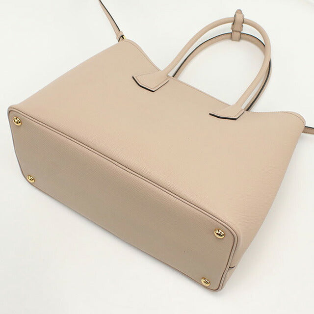 二手prada手提袋女士品牌prada saffiano皮革2way手提袋皮革1BG756米色袋usdpr95456011