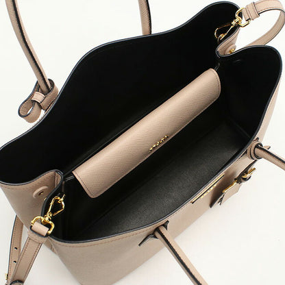 二手prada手提袋女士品牌prada saffiano皮革2way手提袋皮革1BG756米色袋usdpr95456011