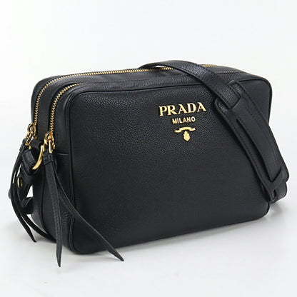 中古 プラダ 斜め掛け ショルダーバッグ レディース ブランド PRADA カメラバッグ レザー 1BH079 ブラック バッグ USDPR95694011