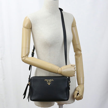 中古 プラダ 斜め掛け ショルダーバッグ レディース ブランド PRADA カメラバッグ レザー 1BH079 ブラック バッグ USDPR95694011
