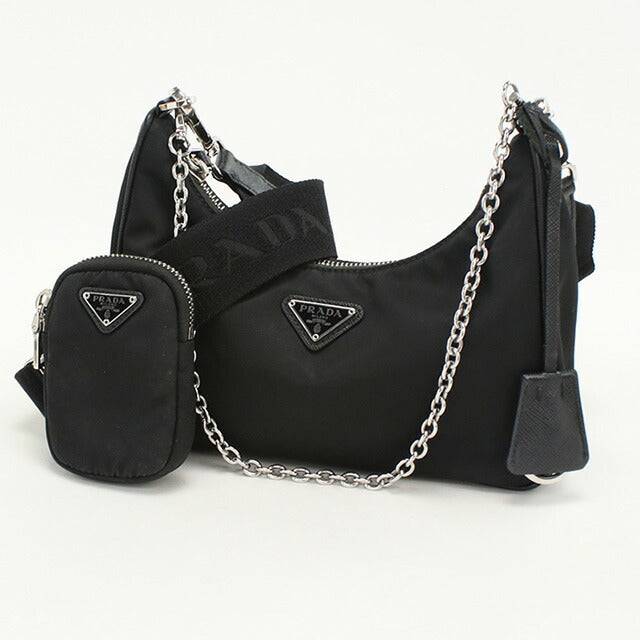 使用的Prada Crossbody肩带为女性品牌Prada Prada Re Edition 2005 1BH204黑色包USDPR95735011