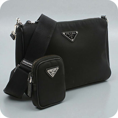中古 プラダ 斜め掛け ショルダーバッグ ユニセックス ブランド PRADA ショルダーバッグ ブラック バッグ USDPR96010011