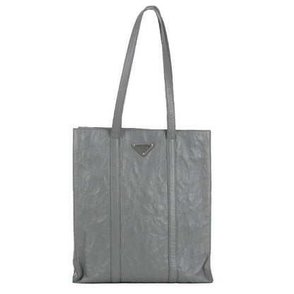 Used Prada tote bag ladies brand PRADA leather 1BG459 gray bag USDPR96115011