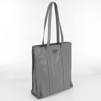 Used Prada tote bag ladies brand PRADA leather 1BG459 gray bag USDPR96115011