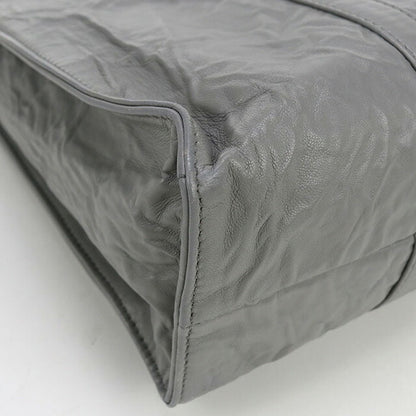 Used Prada tote bag ladies brand PRADA leather 1BG459 gray bag USDPR96115011