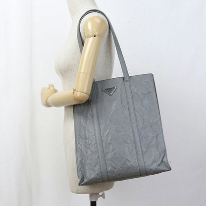Used Prada tote bag ladies brand PRADA leather 1BG459 gray bag USDPR96115011