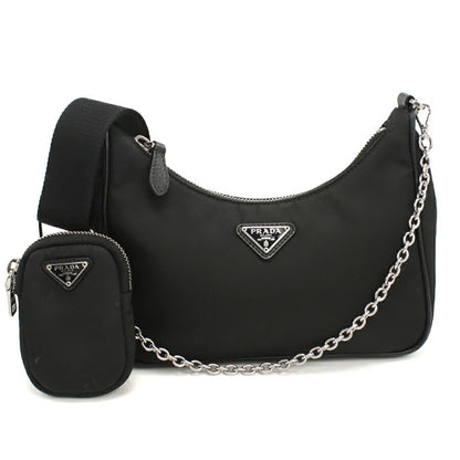 中古 プラダ ショルダーバッグ レディース ブランド PRADA 2WAY 1BH204 ブラック バッグ USDPR96303011