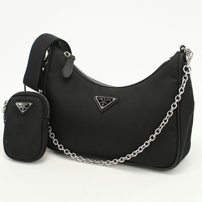 中古 プラダ ショルダーバッグ レディース ブランド PRADA 2WAY 1BH204 ブラック バッグ USDPR96303011