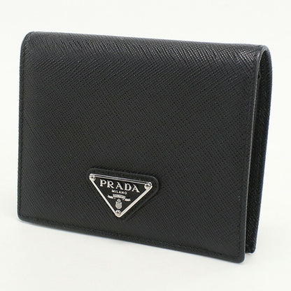 使用的Prada Bifold钱包，用于女性品牌Prada Triangle Wallet 1MV204黑色钱包USDPR96328011