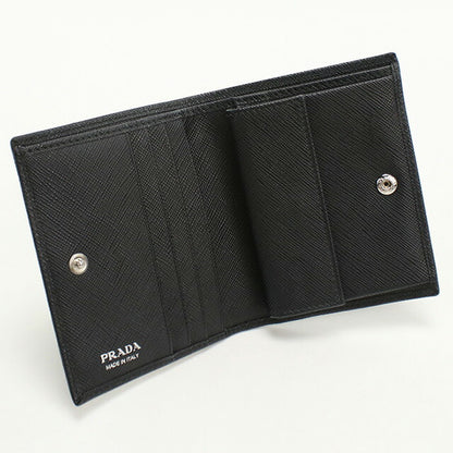 使用的Prada Bifold钱包，用于女性品牌Prada Triangle Wallet 1MV204黑色钱包USDPR96328011
