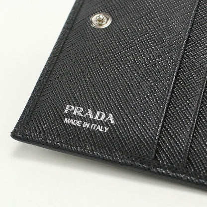 使用的Prada Bifold钱包，用于女性品牌Prada Triangle Wallet 1MV204黑色钱包USDPR96328011