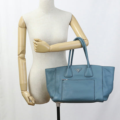 中古 プラダ トートバッグ レディース ブランド PRADA 2WAY レザー BN2795 2E8K FOF16 ブルー バッグ USDPR96393011