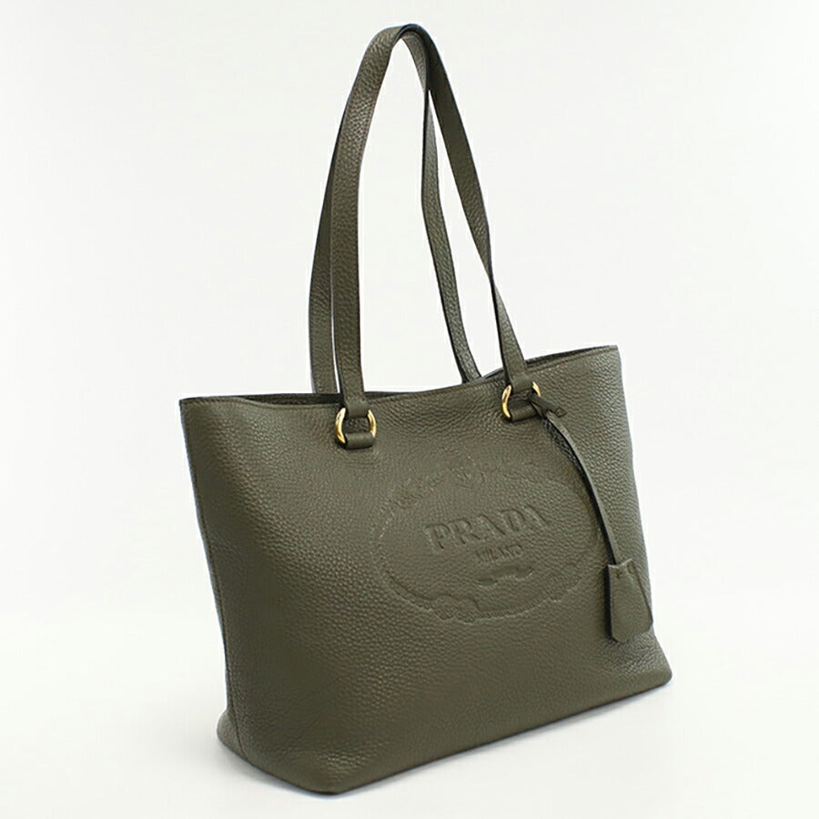 中古 プラダ トートバッグ レディース ブランド PRADA レザー 1BG100 カーキ バッグ USDPR96546011