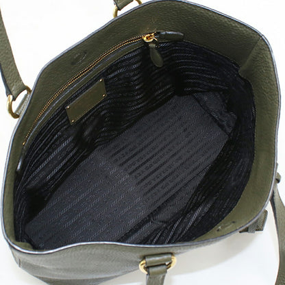 中古 プラダ トートバッグ レディース ブランド PRADA レザー 1BG100 カーキ バッグ USDPR96546011