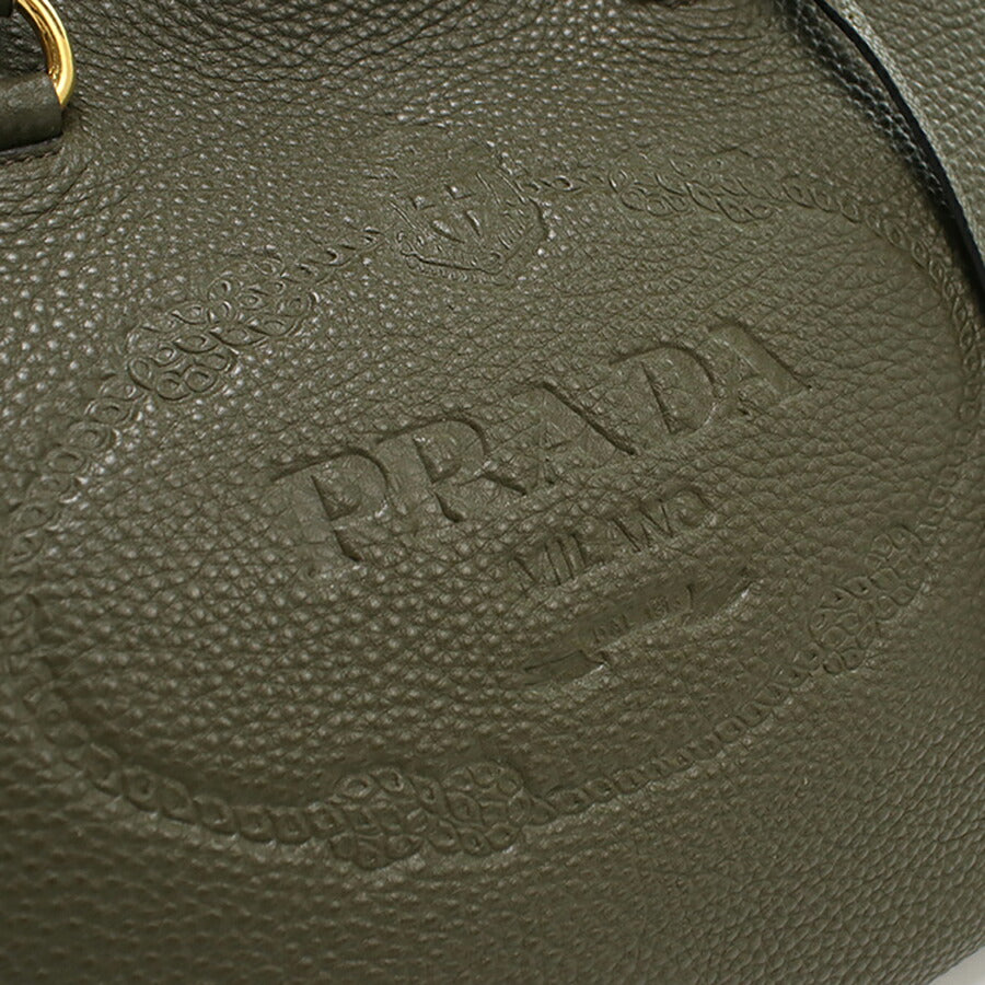 中古 プラダ トートバッグ レディース ブランド PRADA レザー 1BG100 カーキ バッグ USDPR96546011