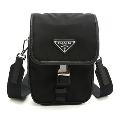中古 プラダ 斜め掛け ショルダーバッグ メンズ ブランド PRADA Re-Nylon 2VD043 ブラック バッグ USDPR96571011