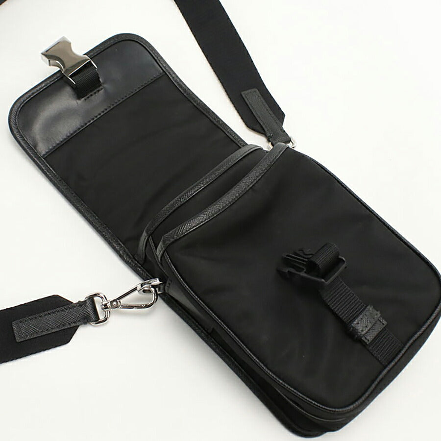 中古 プラダ 斜め掛け ショルダーバッグ メンズ ブランド PRADA Re-Nylon 2VD043 ブラック バッグ USDPR96571011