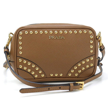二手prada越野肩袋女性品牌Prada 2way肩带皮革棕色包USDPR96608011