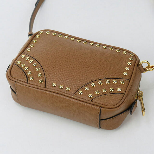 二手prada越野肩袋女性品牌Prada 2way肩带皮革棕色包USDPR96608011