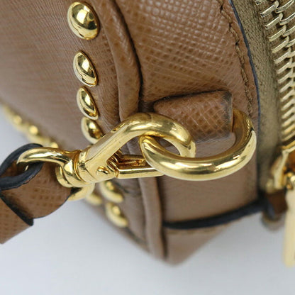 二手prada越野肩袋女性品牌Prada 2way肩带皮革棕色包USDPR96608011