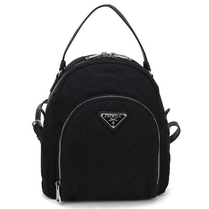 中古 プラダ リュック レディース ブランド PRADA 2WAYバックパック レザー ブラック バッグ USDPR96677011