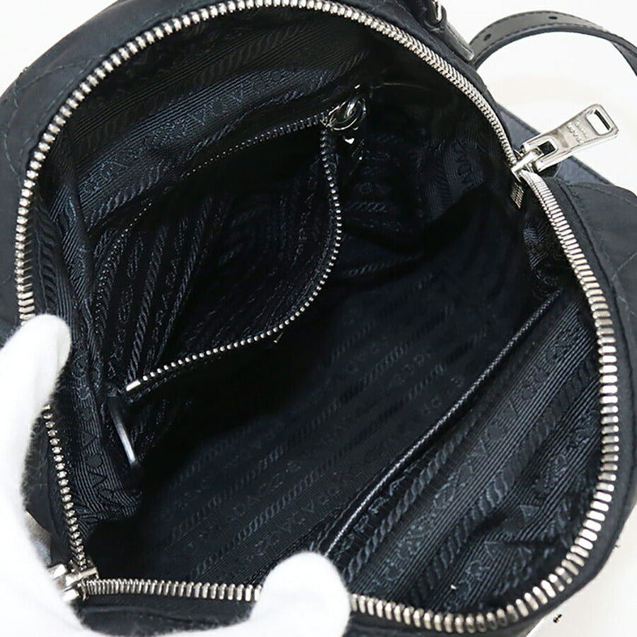 中古 プラダ リュック レディース ブランド PRADA 2WAYバックパック レザー ブラック バッグ USDPR96677011