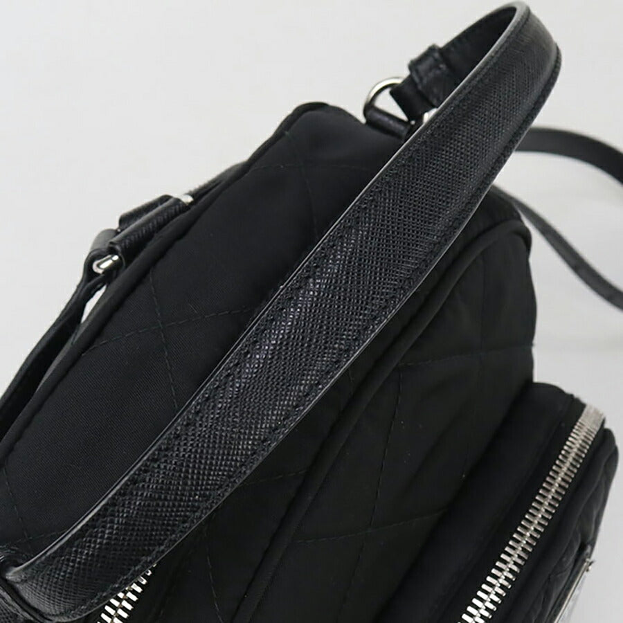 中古 プラダ リュック レディース ブランド PRADA 2WAYバックパック レザー ブラック バッグ USDPR96677011