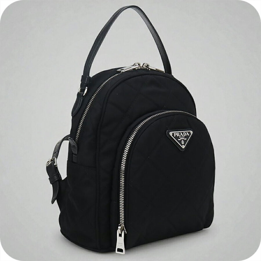 中古 プラダ リュック レディース ブランド PRADA 2WAYバックパック レザー ブラック バッグ USDPR96677011