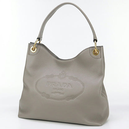 中古 プラダ ショルダーバッグ レディース ブランド PRADA ワンショルダーバッグ レザー 1BC051 2E8K F0572 グレー バッグ USDPR96681011