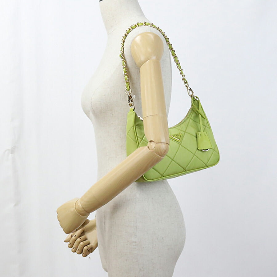 中古 プラダ ショルダーバッグ レディース ブランド PRADA Re-Edition 1995 ミニバッグ レザー 1BC204 2AOS F0V96 グリーン バッグ USDPR96802011