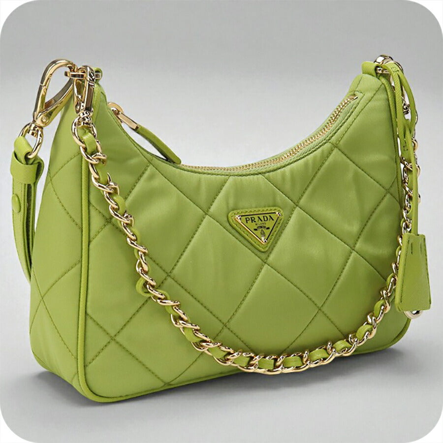 中古 プラダ ショルダーバッグ レディース ブランド PRADA Re-Edition 1995 ミニバッグ レザー 1BC204 2AOS F0V96 グリーン バッグ USDPR96802011