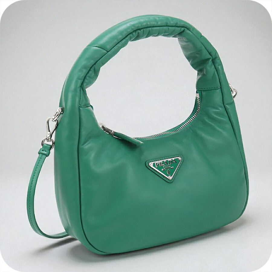 中古 プラダ ハンドバッグ レディース ブランド PRADA 2WAY レザー 1BA384 グリーン バッグ USDPR96894011
