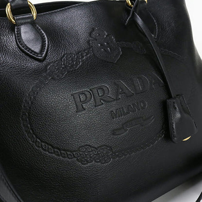 中古 プラダ トートバッグ レディース ブランド PRADA 2WAY レザー 1BA579 ブラック バッグ USDPR97114011
