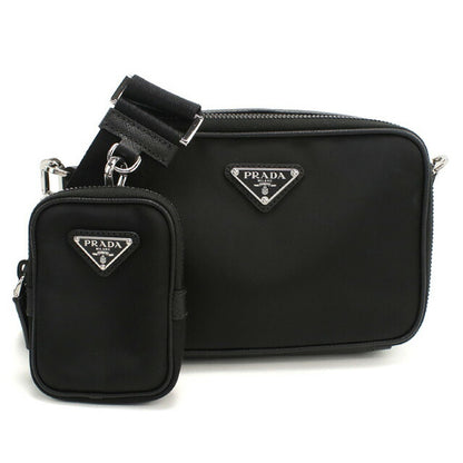 中古 プラダ 斜め掛け ショルダーバッグ メンズ ブランド PRADA Re-Nylon 2VH070 ブラック バッグ USDPR97408011
