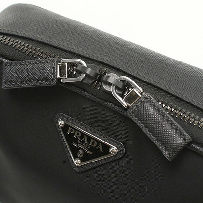 中古 プラダ 斜め掛け ショルダーバッグ メンズ ブランド PRADA Re-Nylon 2VH070 ブラック バッグ USDPR97408011