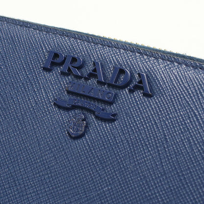中古 プラダ 長財布ラウンドファスナー メンズ ブランド PRADA ジップアラウンド長財布 レザー ブルー 財布 USDPR97880011