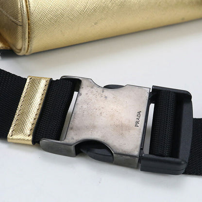 Used Prada body bag ladies brand PRADA belt bag leather 2VL012 9Z2 F0W3L gold bag USDPR98043011